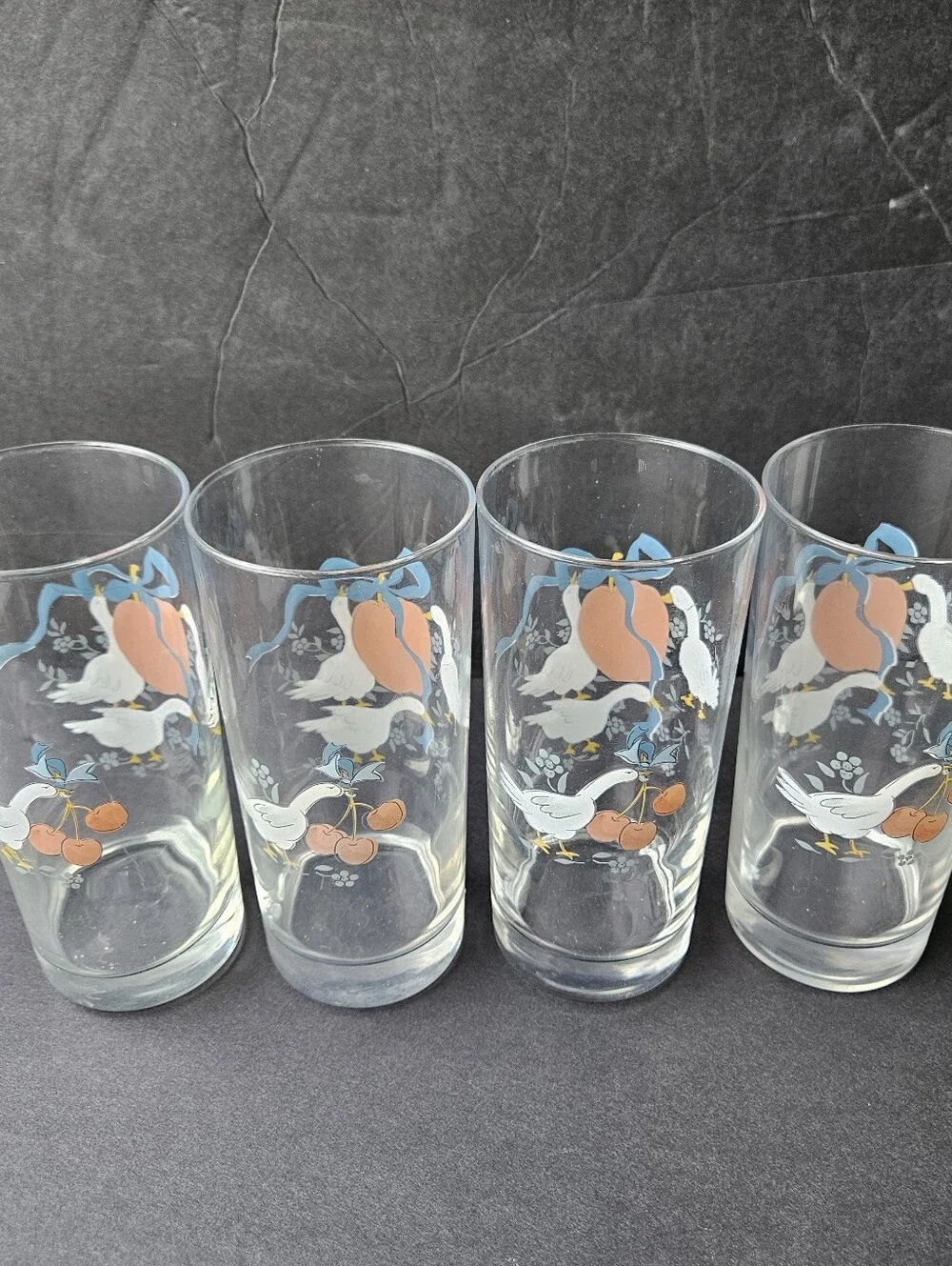 INTERNATIONAL Marmalade Goose 16 Oz Glassware Tumbler Set of 4